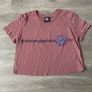 Santa Cruz Other Dot Mauve Crop T-Shirt